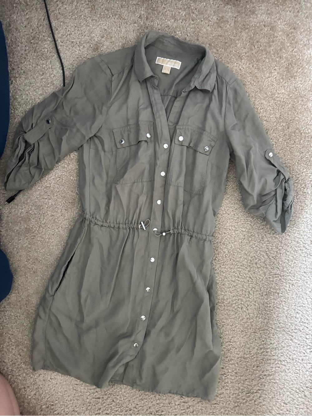 Michael Kors Button-Front Shirt Dress